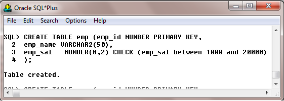 Define check constraint