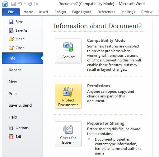 how-to-make-read-only-document-in-word-2010