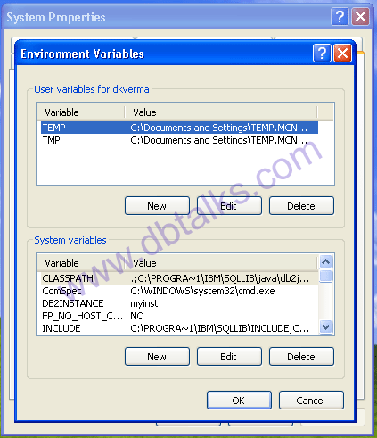 ... DB2 Error : DB29501E DB2 has detected an inconsistent environment